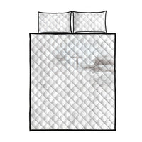 Niue White Sunday Tapu Fanau Quilt Bed Set Fiti Pua Mix Hiapo Tapa LT7 - Polynesian Pride