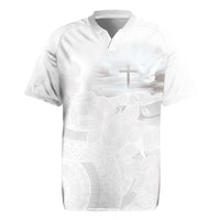 Niue White Sunday Tapu Fanau Rugby Jersey Fiti Pua Mix Hiapo Tapa LT7 White - Polynesian Pride