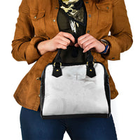 Niue White Sunday Tapu Fanau Shoulder Handbag Fiti Pua Mix Hiapo Tapa LT7 - Polynesian Pride