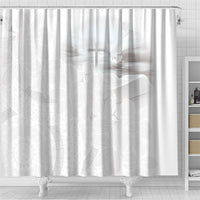 Niue White Sunday Tapu Fanau Shower Curtain Fiti Pua Mix Hiapo Tapa LT7 - Polynesian Pride