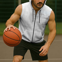 Niue White Sunday Tapu Fanau Sleeveless Zip Hoodie Fiti Pua Mix Hiapo Tapa LT7 - Polynesian Pride