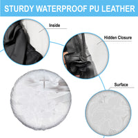 Niue White Sunday Tapu Fanau Spare Tire Cover Fiti Pua Mix Hiapo Tapa