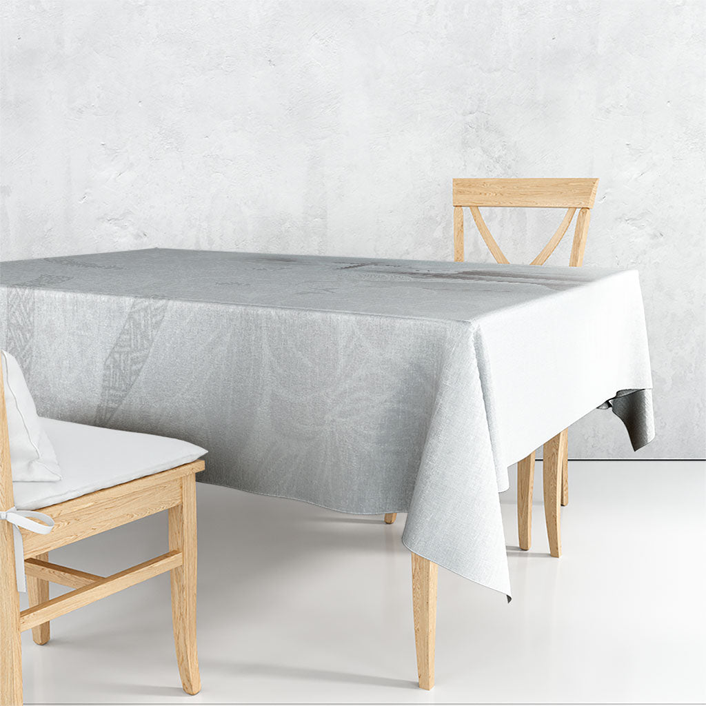Niue White Sunday Tapu Fanau Tablecloth Fiti Pua Mix Hiapo Tapa LT7 - Polynesian Pride