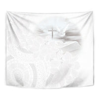 Niue White Sunday Tapu Fanau Tapestry Fiti Pua Mix Hiapo Tapa LT7 - Polynesian Pride