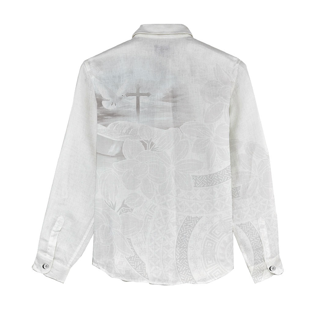 Niue White Sunday Tapu Fanau Women Casual Shirt Fiti Pua Mix Hiapo Tapa LT7 - Polynesian Pride