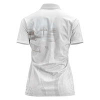 Niue White Sunday Tapu Fanau Women Polo Shirt Fiti Pua Mix Hiapo Tapa LT7 - Polynesian Pride