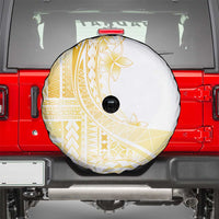 Samoa Siapo Mamanu Spare Tire Cover Plumeria Fancy Gold Motifs