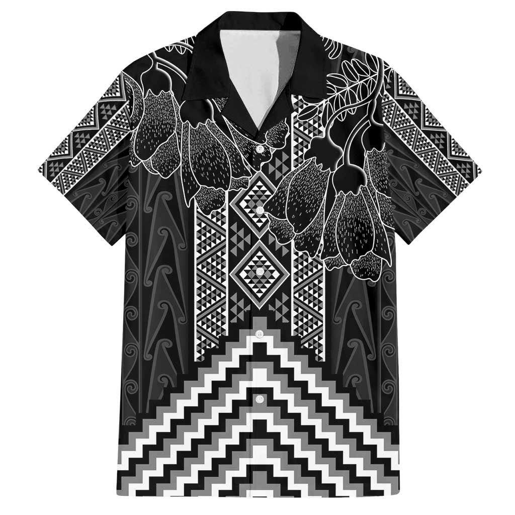 Aotearoa Taniko Pattern Family Matching Summer Maxi Dress and Hawaiian Shirt Poutama Mix Kowhai Flowers
