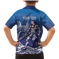 Samoa Manuia le Aso Tuto'atasi Siapo Motif Family Matching Mermaid Dress and Hawaiian Shirt Warrior with Nifo Oti LT7 - Polynesian Pride