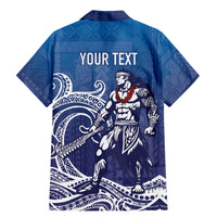 Samoa Manuia le Aso Tuto'atasi Siapo Motif Family Matching Mermaid Dress and Hawaiian Shirt Warrior with Nifo Oti LT7 - Polynesian Pride
