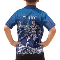 Samoa Manuia le Aso Tuto'atasi Siapo Motif Family Matching Puletasi and Hawaiian Shirt Warrior with Nifo Oti LT7 - Polynesian Pride