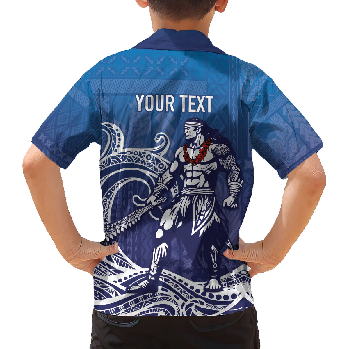 Samoa Manuia le Aso Tuto'atasi Siapo Motif Family Matching Short Sleeve Bodycon Dress and Hawaiian Shirt Warrior with Nifo Oti LT7 - Polynesian Pride