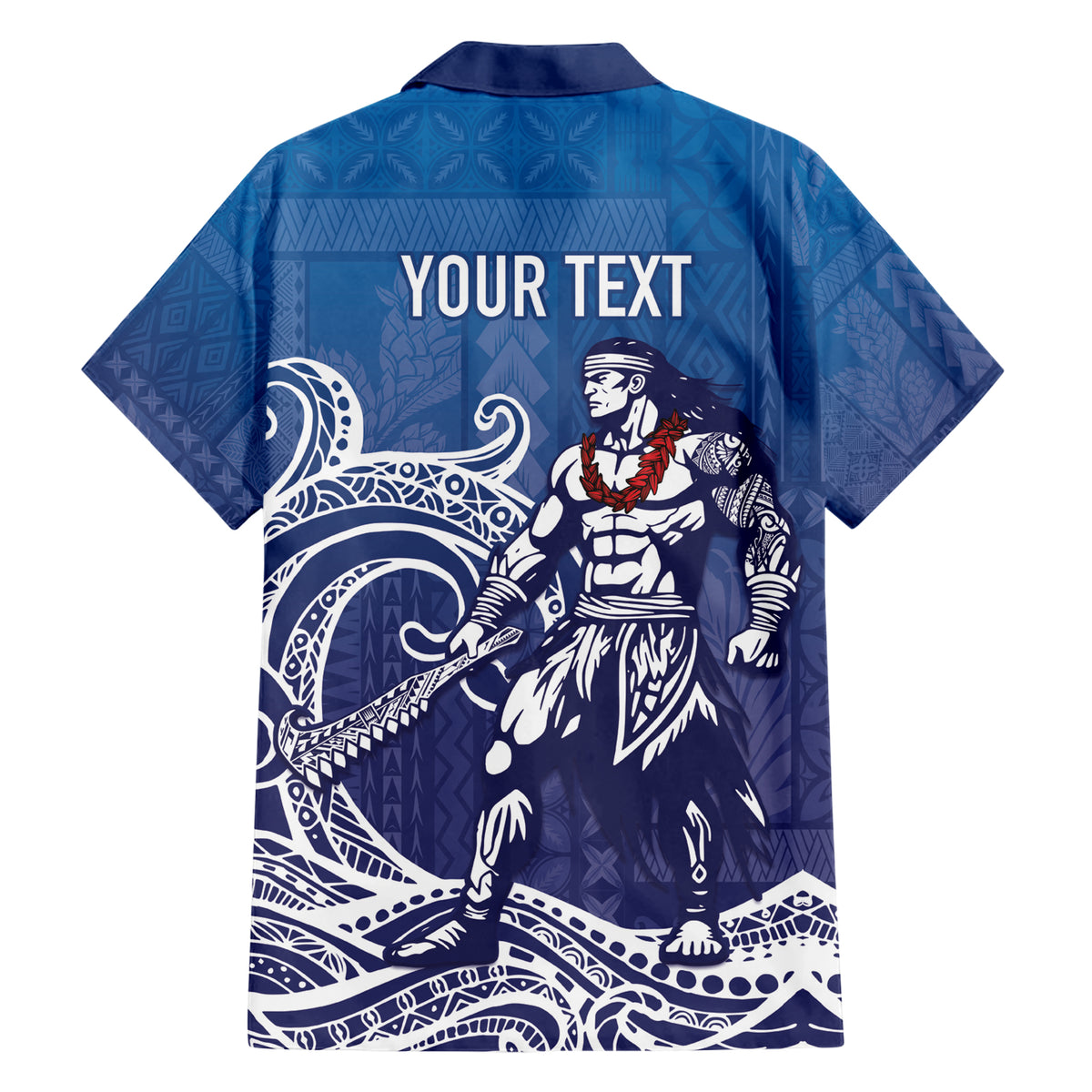 Samoa Manuia le Aso Tuto'atasi Siapo Motif Family Matching Short Sleeve Bodycon Dress and Hawaiian Shirt Warrior with Nifo Oti LT7 - Polynesian Pride