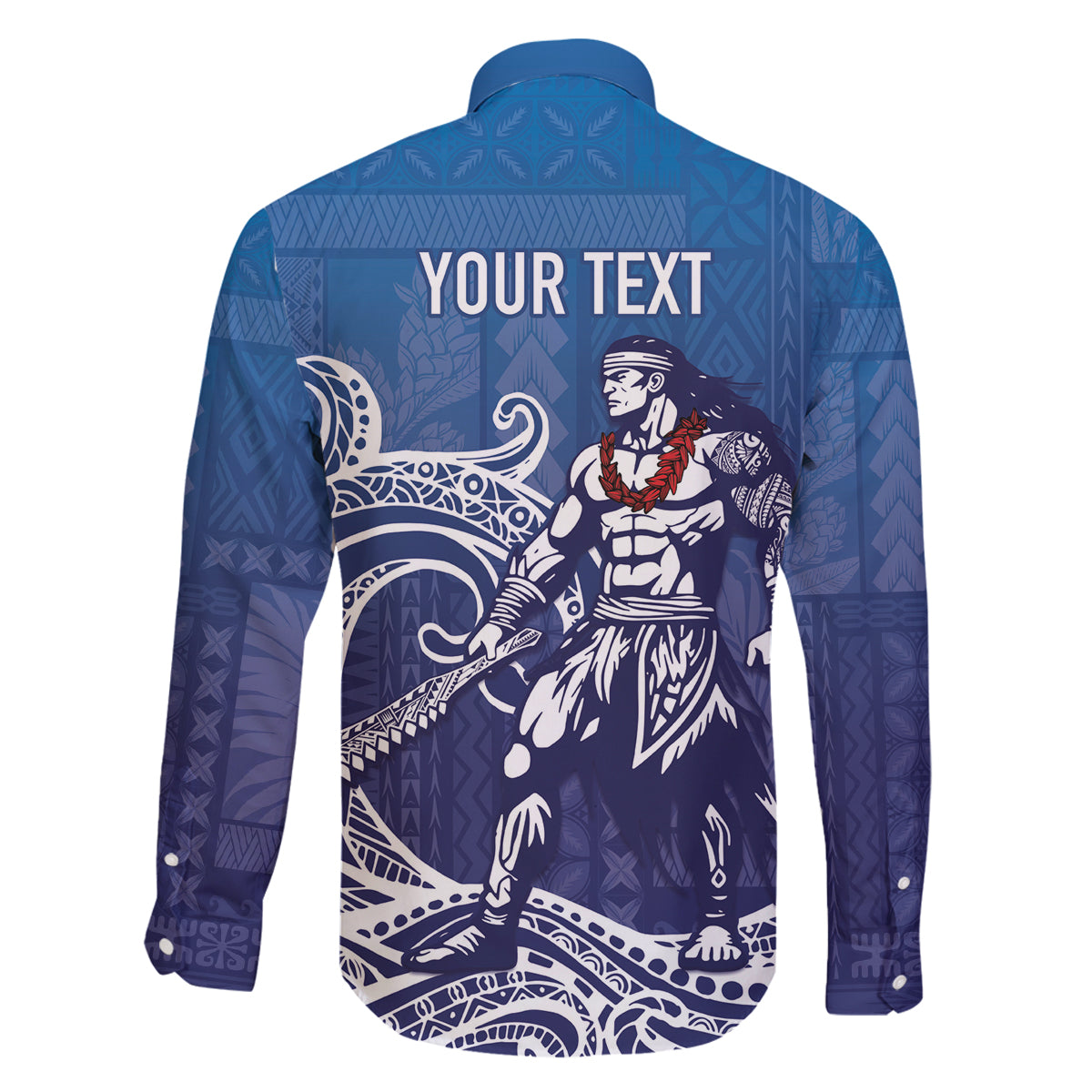 Samoa Manuia le Aso Tuto'atasi Siapo Motif Family Matching Summer Maxi Dress and Hawaiian Shirt Warrior with Nifo Oti LT7 - Polynesian Pride