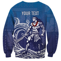 Samoa Manuia le Aso Tuto'atasi Siapo Motif Sweatshirt Warrior with Nifo Oti