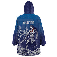 Samoa Manuia le Aso Tuto'atasi Siapo Motif Wearable Blanket Hoodie Warrior with Nifo Oti