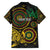 Vanuatu Personalized Aboriginal Arts Family Matching Off The Shoulder Long Sleeve Dress and Hawaiian Shirt Turtle and Iguana Special - Polynesian Pride