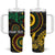 Vanuatu Personalized Aboriginal Arts Tumbler With Handle Turtle and Iguana Special - Polynesian Pride