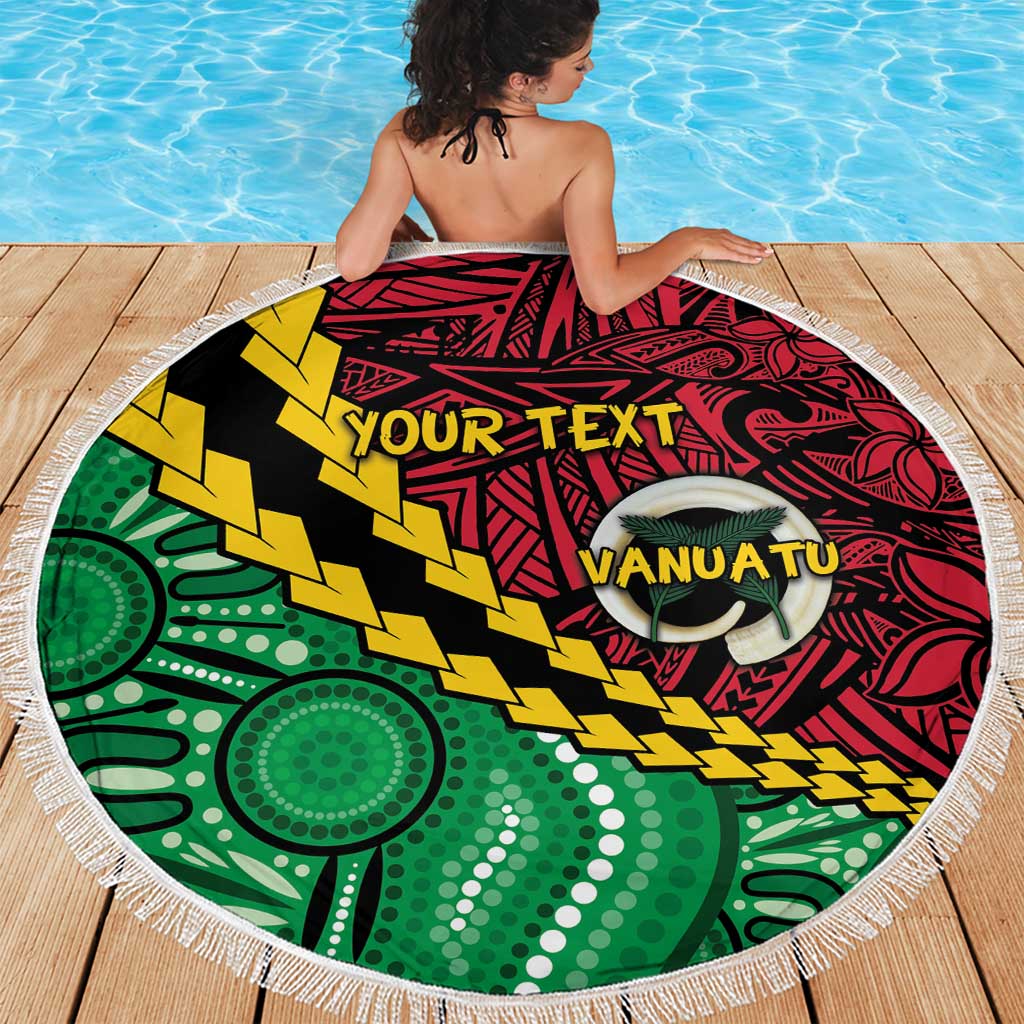 Vanuatu Personalized Tribal Beach Blanket Aboriginal Inspired Mix Style - Polynesian Pride