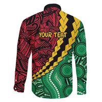 Vanuatu Personalized Tribal Family Matching Long Sleeve Bodycon Dress and Hawaiian Shirt Aboriginal Inspired Mix Style LT7 - Polynesian Pride