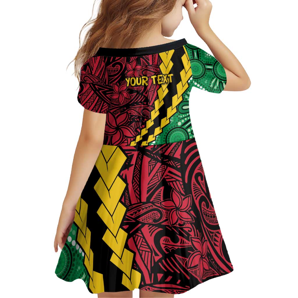 Vanuatu Personalized Tribal Family Matching Puletasi and Hawaiian Shirt Aboriginal Inspired Mix Style - Polynesian Pride