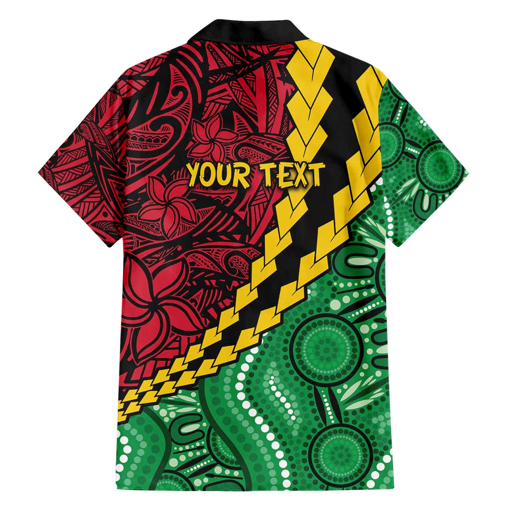 Vanuatu Personalized Tribal Family Matching Summer Maxi Dress and Hawaiian Shirt Aboriginal Inspired Mix Style - Polynesian Pride