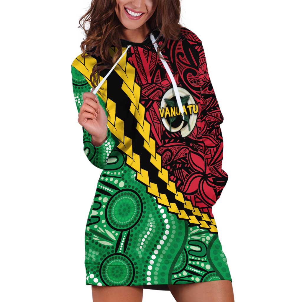 Vanuatu Personalized Tribal Hoodie Dress Aboriginal Inspired Mix Style - Polynesian Pride