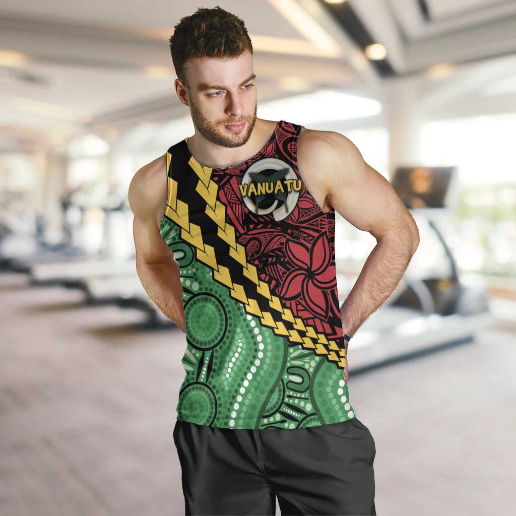 Vanuatu Personalized Tribal Men Tank Top Aboriginal Inspired Mix Style - Polynesian Pride