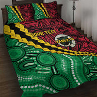 Vanuatu Personalized Tribal Quilt Bed Set Aboriginal Inspired Mix Style - Polynesian Pride