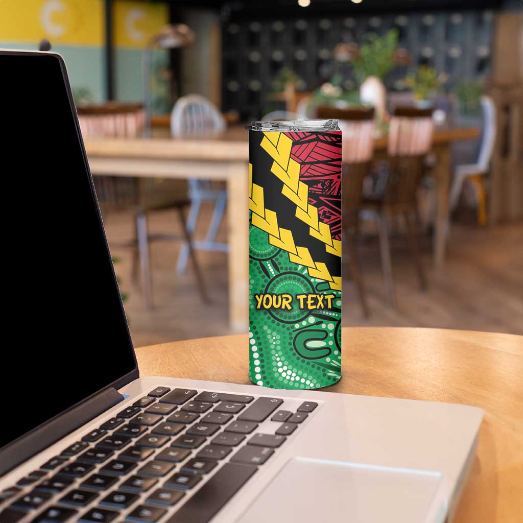 Vanuatu Personalized Tribal Skinny Tumbler Aboriginal Inspired Mix Style - Polynesian Pride