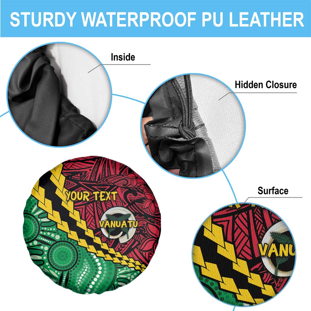 Vanuatu Personalized Tribal Spare Tire Cover Aboriginal Inspired Mix Style - Polynesian Pride