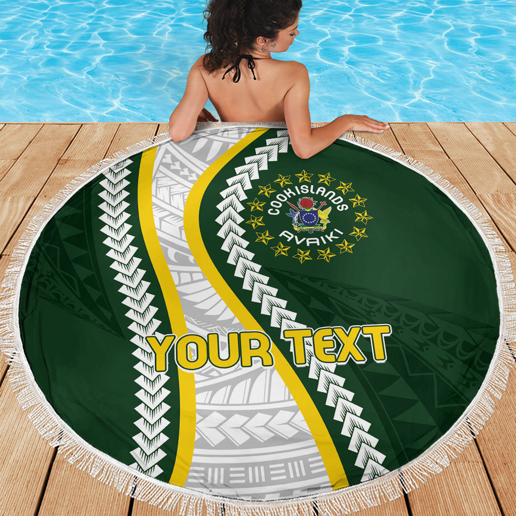 Cook Islands Rugby Personalized Avaiki Beach Blanket GO Kuki