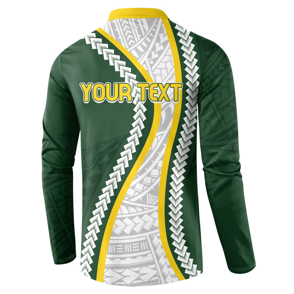 Cook Islands Rugby Personalized Avaiki Button Sweatshirt GO Kuki
