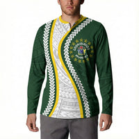 Cook Islands Rugby Personalized Avaiki Button Sweatshirt GO Kuki
