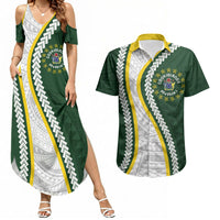 Cook Islands Rugby Personalized Avaiki Couples Matching Summer Maxi Dress and Hawaiian Shirt GO Kuki