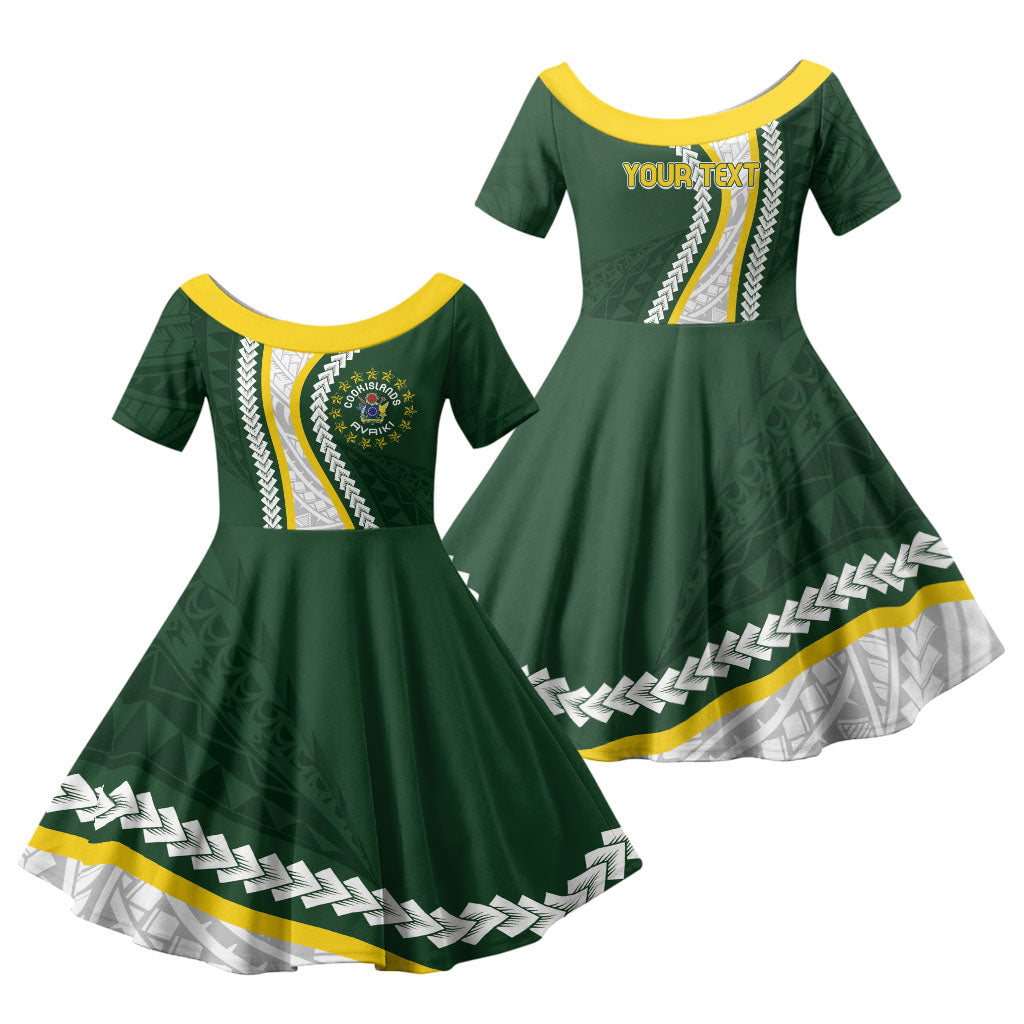 Cook Islands Rugby Personalized Avaiki Family Matching Mermaid Dress and Hawaiian Shirt GO Kuki