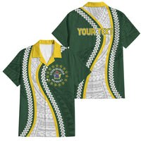 Cook Islands Rugby Personalized Avaiki Family Matching Off Shoulder Maxi Dress and Hawaiian Shirt GO Kuki