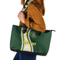 Cook Islands Rugby Personalized Avaiki Leather Tote Bag GO Kuki