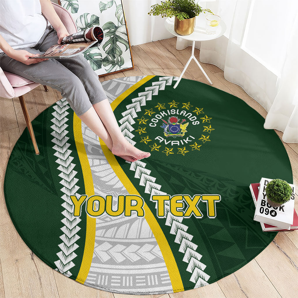 Cook Islands Rugby Personalized Avaiki Round Carpet GO Kuki