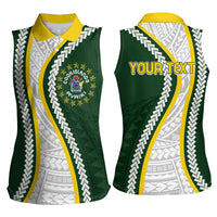 Cook Islands Rugby Personalized Avaiki Women Sleeveless Polo Shirt GO Kuki
