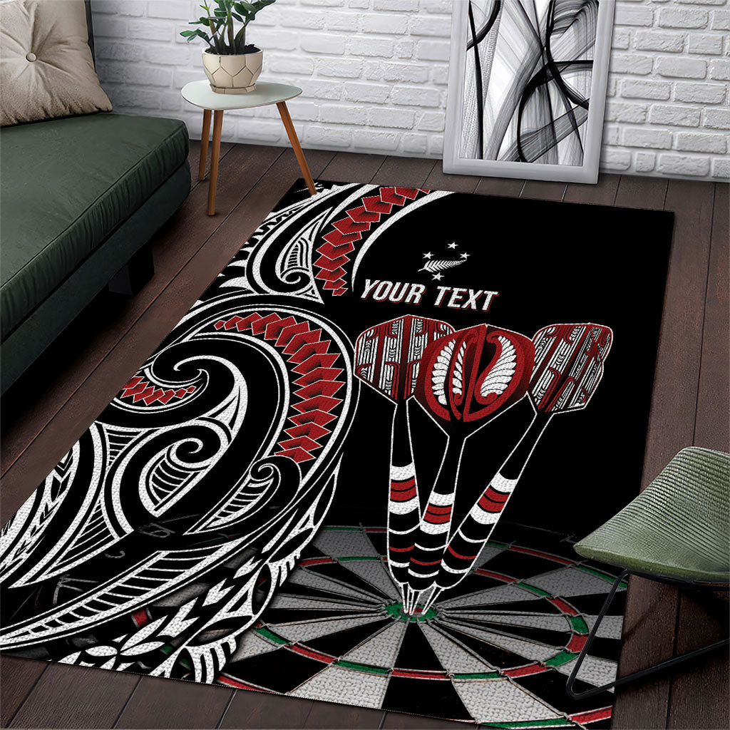 New Zealand Darts Personalized Hei Manaia Area Rug Classic Kowhaiwhai