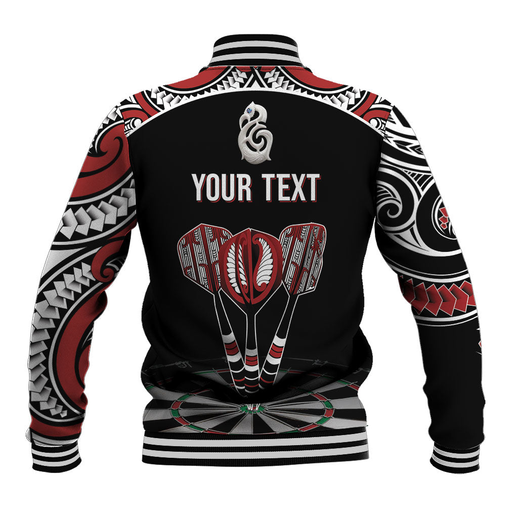 New Zealand Darts Personalized Hei Manaia Baseball Jacket Classic Kowhaiwhai