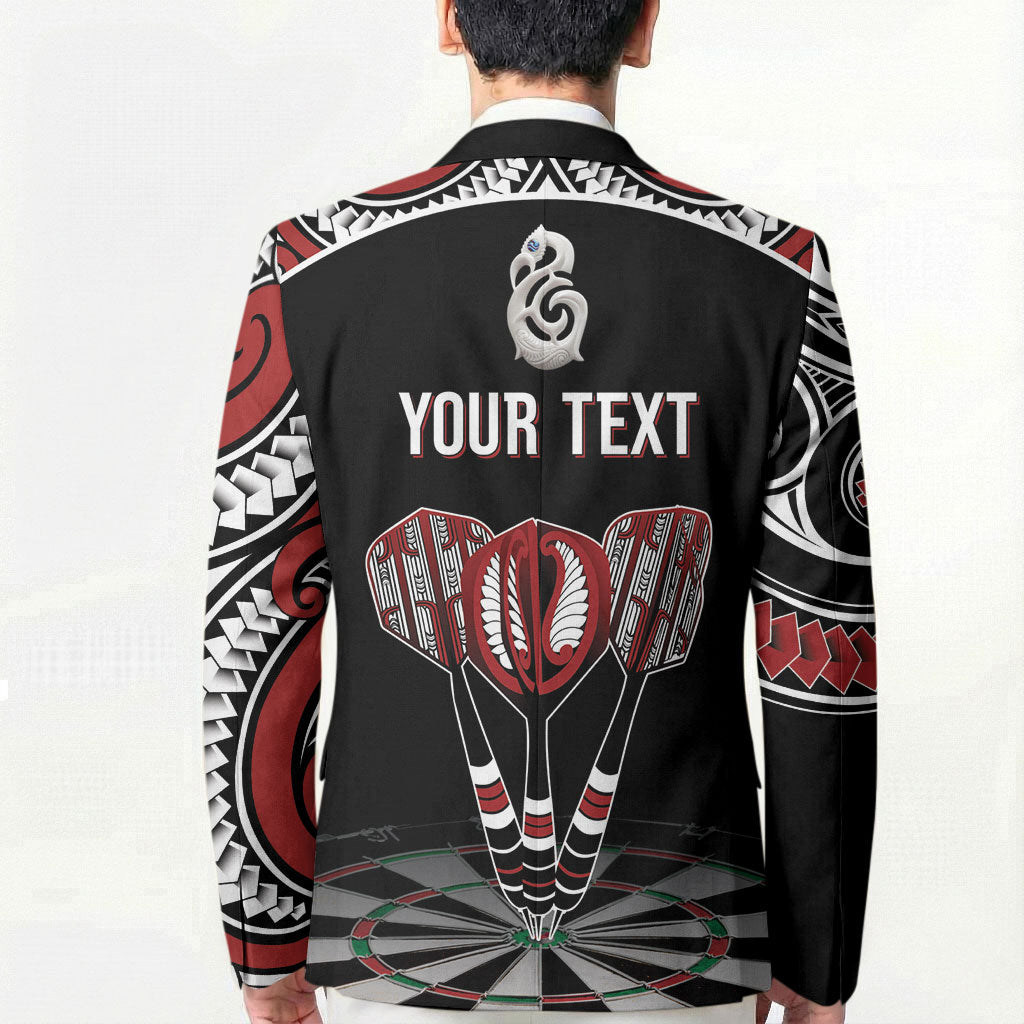 New Zealand Darts Personalized Hei Manaia Blazer Classic Kowhaiwhai