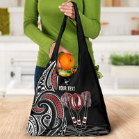 New Zealand Darts Personalized Hei Manaia Grocery Bag Classic Kowhaiwhai