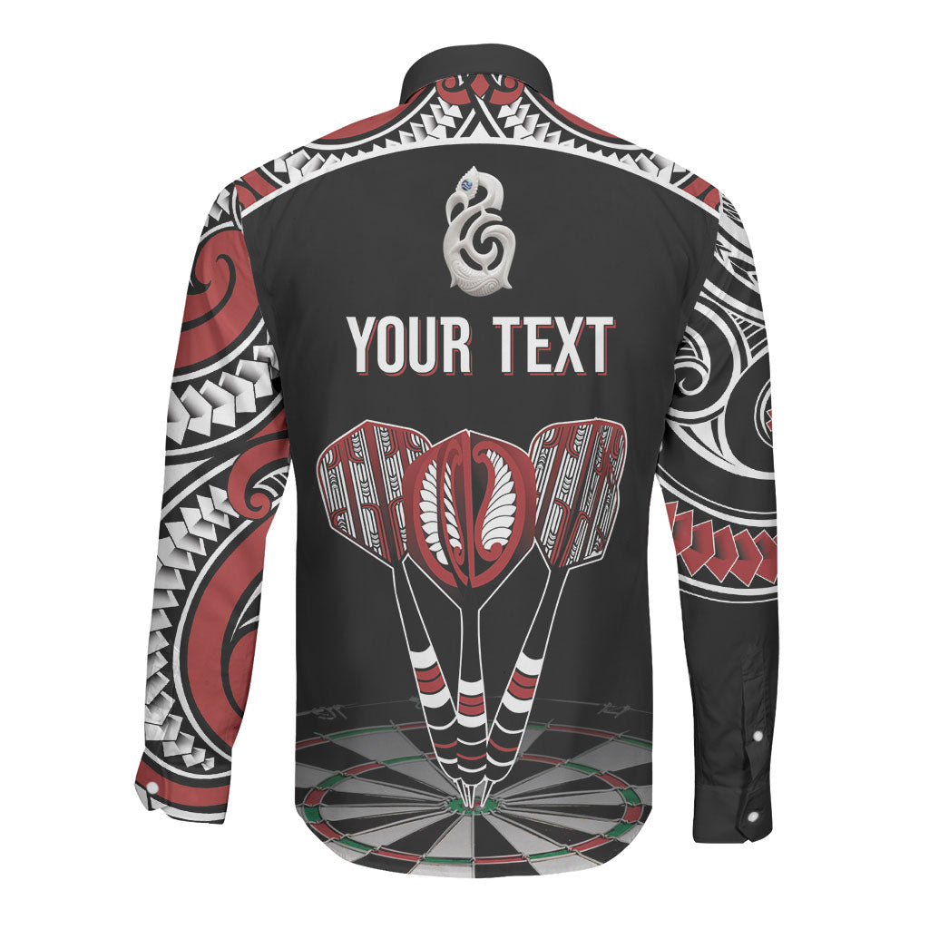 New Zealand Darts Personalized Hei Manaia Long Sleeve Button Shirt Classic Kowhaiwhai