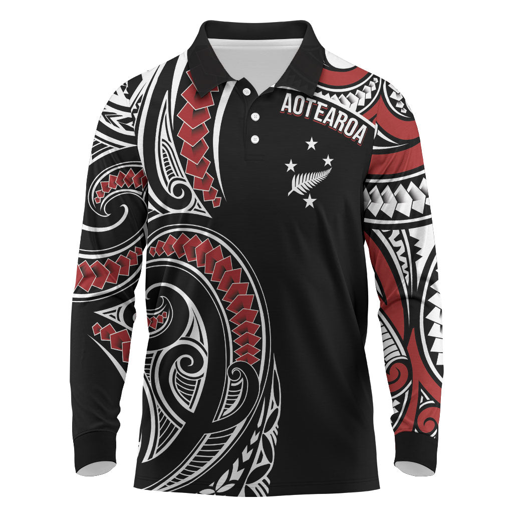 New Zealand Darts Personalized Hei Manaia Long Sleeve Polo Shirt Classic Kowhaiwhai