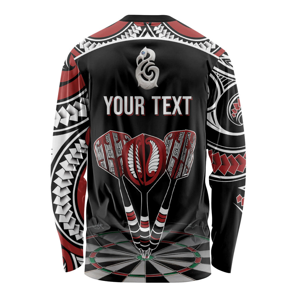 New Zealand Darts Personalized Hei Manaia Long Sleeve Shirt Classic Kowhaiwhai