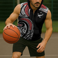 New Zealand Darts Personalized Hei Manaia Sleeveless Zip Hoodie Classic Kowhaiwhai