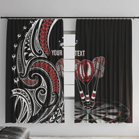 New Zealand Darts Personalized Hei Manaia Window Curtain Classic Kowhaiwhai