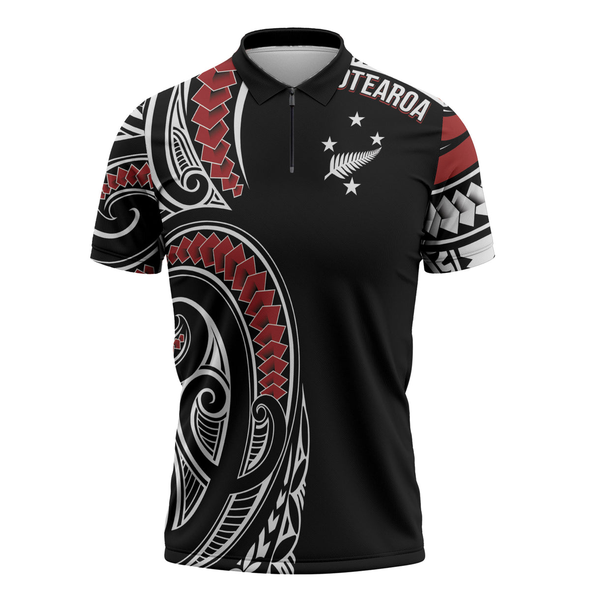 New Zealand Darts Personalized Hei Manaia Zipper Polo Shirt Classic Kowhaiwhai